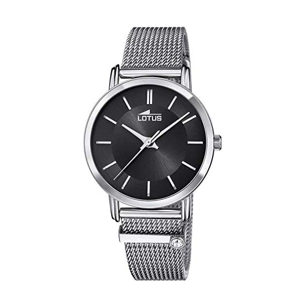 Lotus damklocka 33 mm – svart urtavla & mesharmband