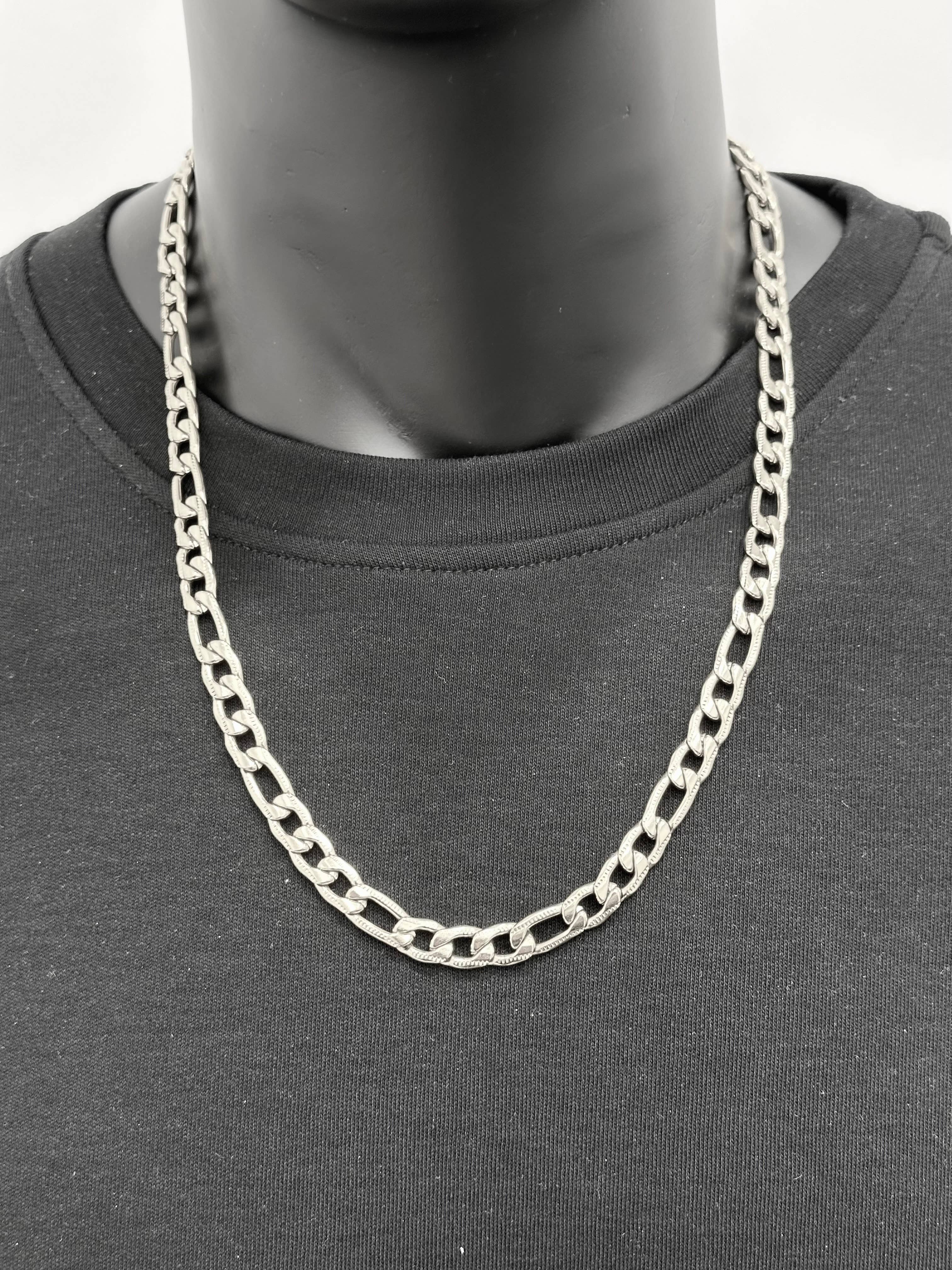 Länk halsband i stål