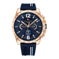 Tommy Hilfiger unisexklocka DECKER – Svart & blå (46 mm)