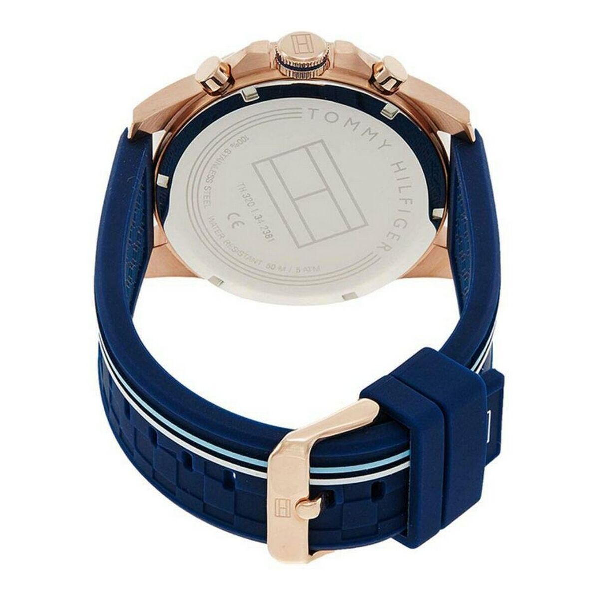 Tommy Hilfiger unisexklocka DECKER – Svart & blå (46 mm)