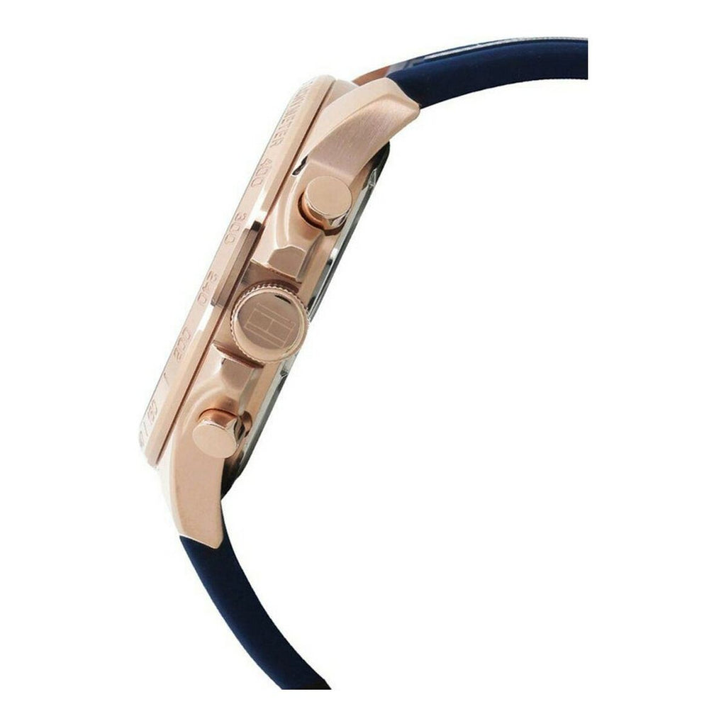 Tommy Hilfiger unisexklocka DECKER – Svart & blå (46 mm)