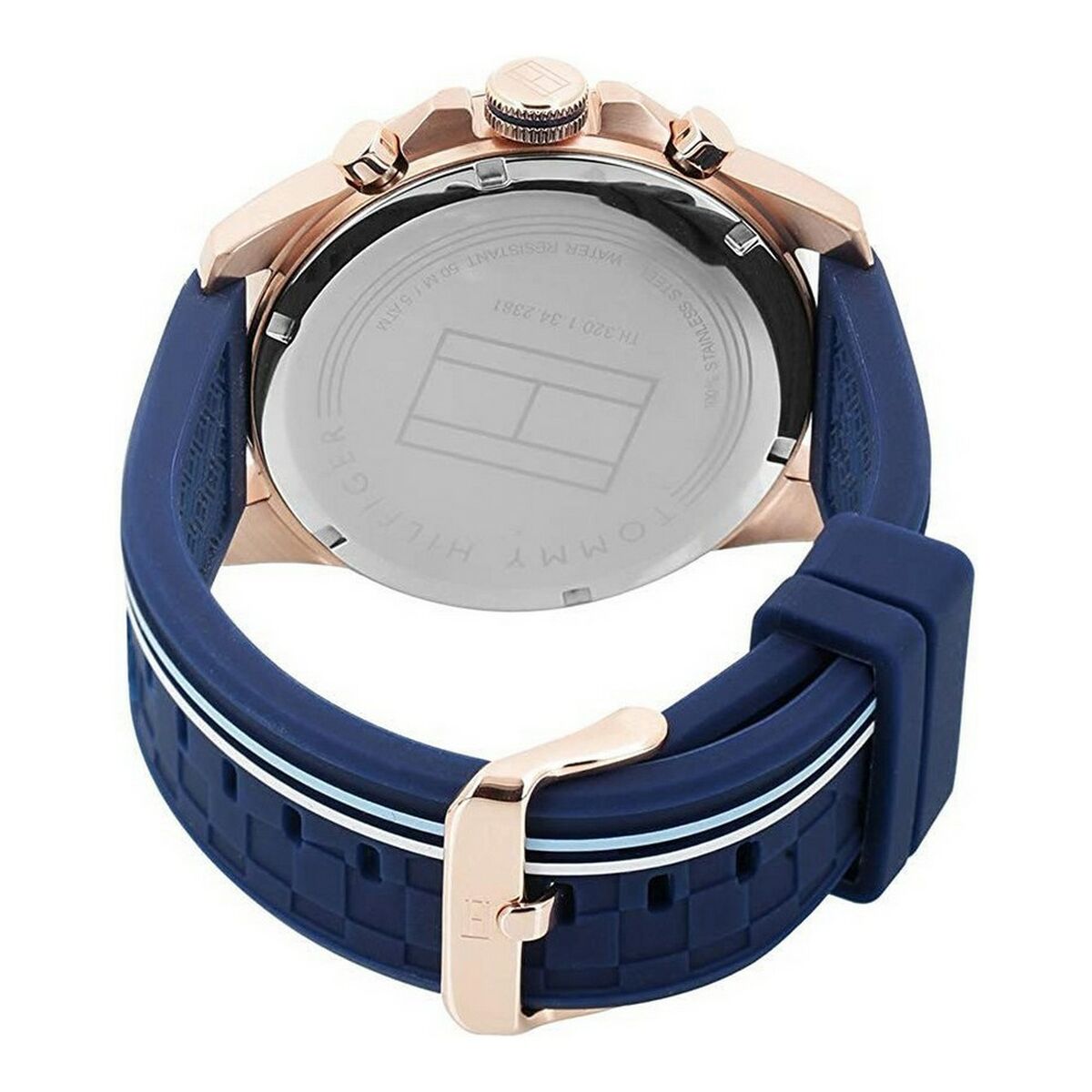 Tommy Hilfiger unisexklocka DECKER – Svart & blå (46 mm)
