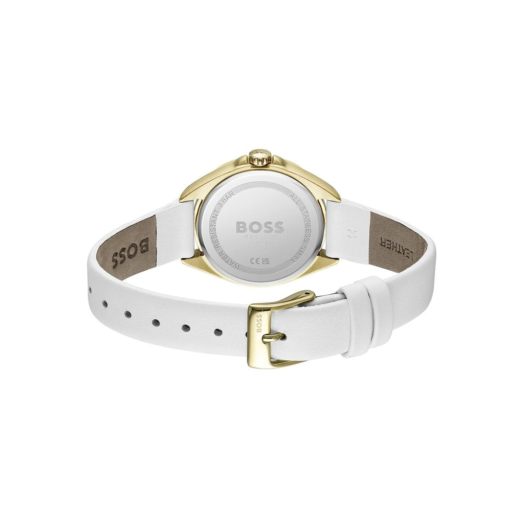 Hugo Boss damklocka – Elegant klocka i guld & vitt