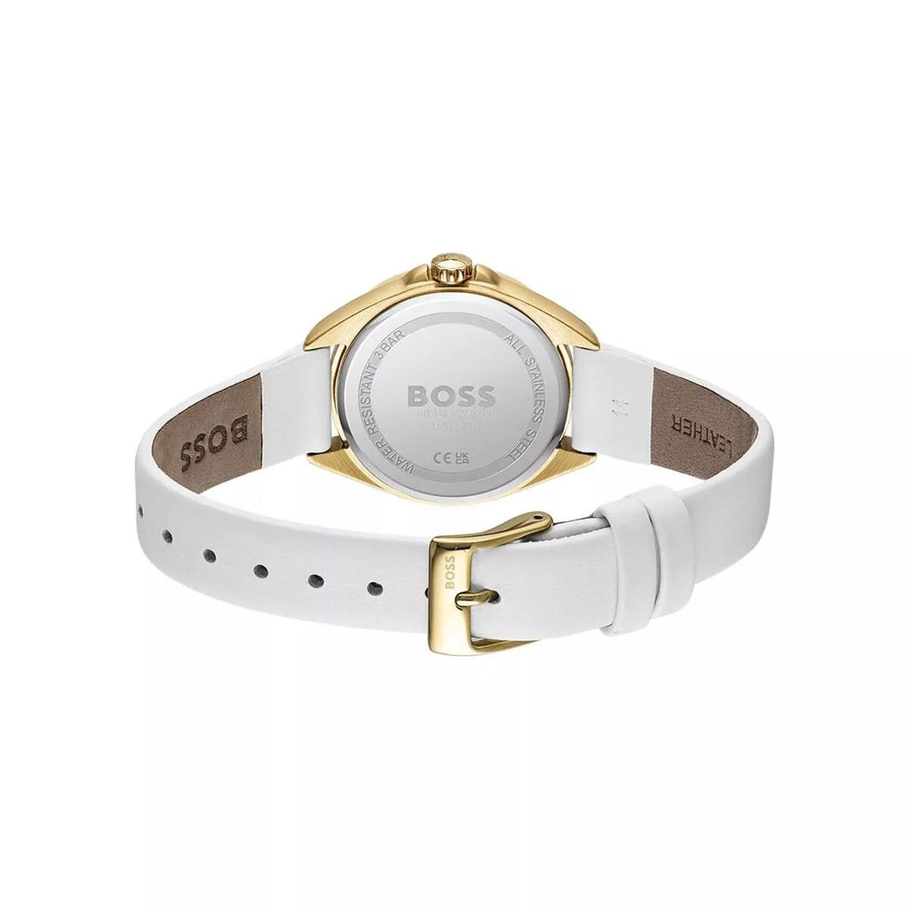 Hugo Boss damklocka – Elegant klocka i guld & vitt