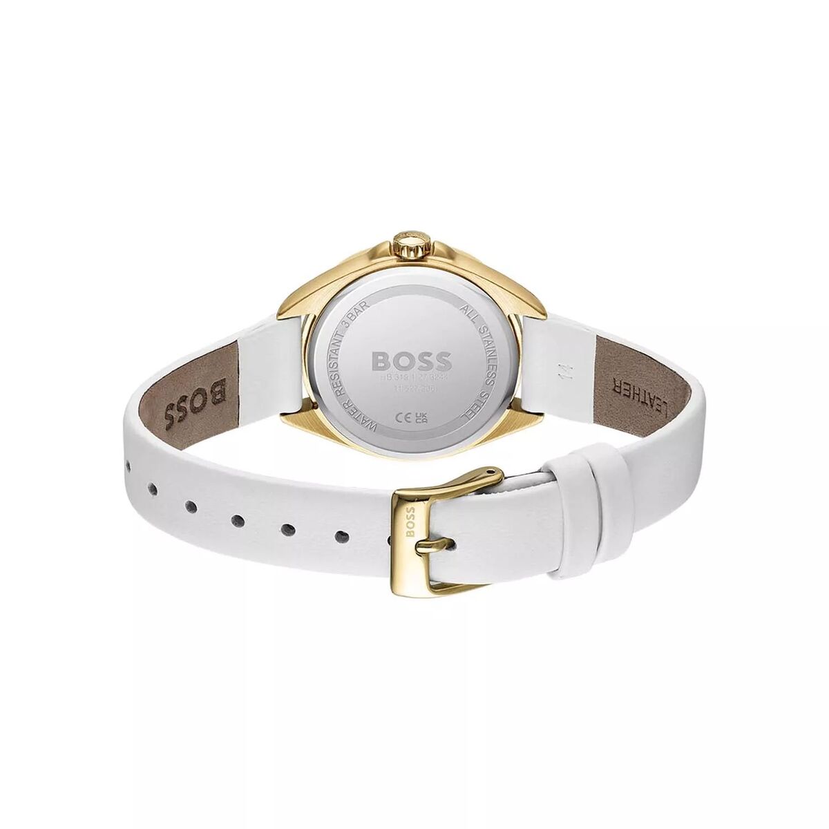 Hugo Boss damklocka – Elegant klocka i guld & vitt