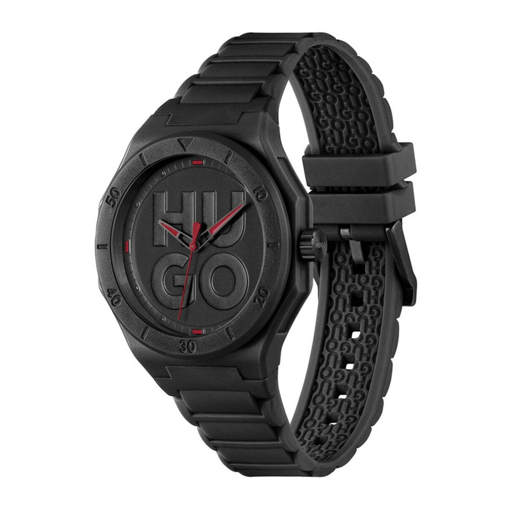 Hugo Boss herrklocka – Svart sportklocka i silikon