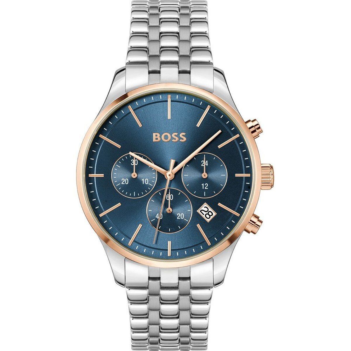 Hugo Boss herrklocka 1514158 blå kronograf med stållänk