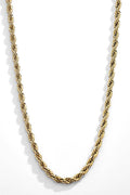 Rope chain halsband i guldplätering för herr
