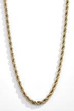 Rope chain halsband i guldplätering för herr