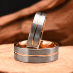 Herrring i tungsten 6–8 mm – roséguldpläterad