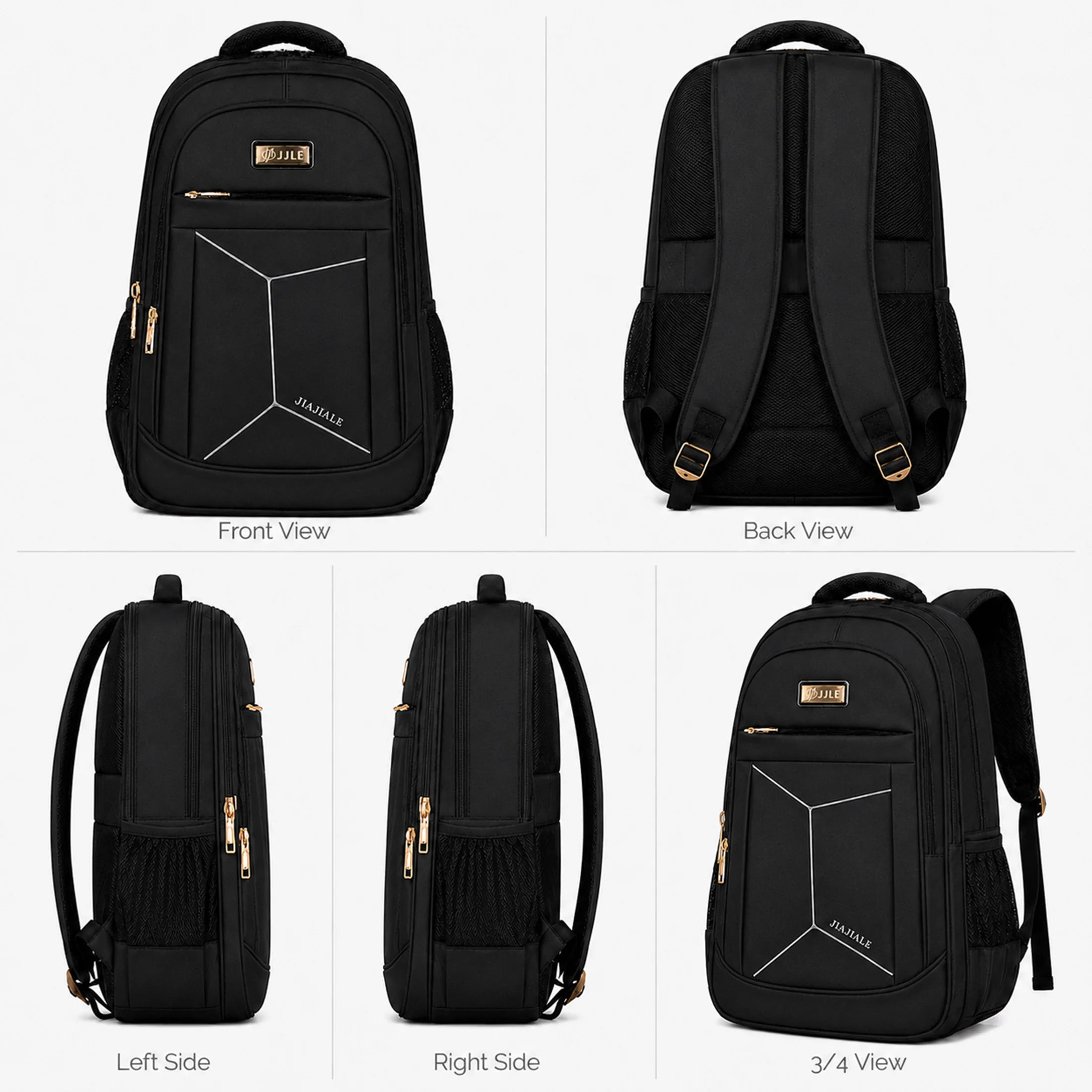 Rymlig unisex ryggsäck 20–35 L med laptopfack