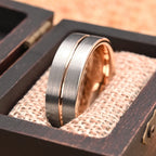 Herrring i tungsten 6–8 mm – roséguldpläterad