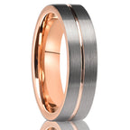 Herrring i tungsten 6–8 mm – roséguldpläterad