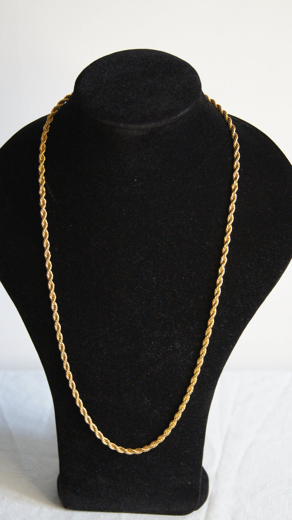 Rope chain halsband i guldplätering för herr