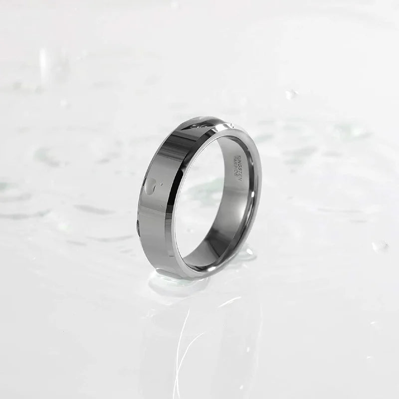 Tungstenring 6 mm - 8 mm – matt vigselring i silverfärg för dam & herr