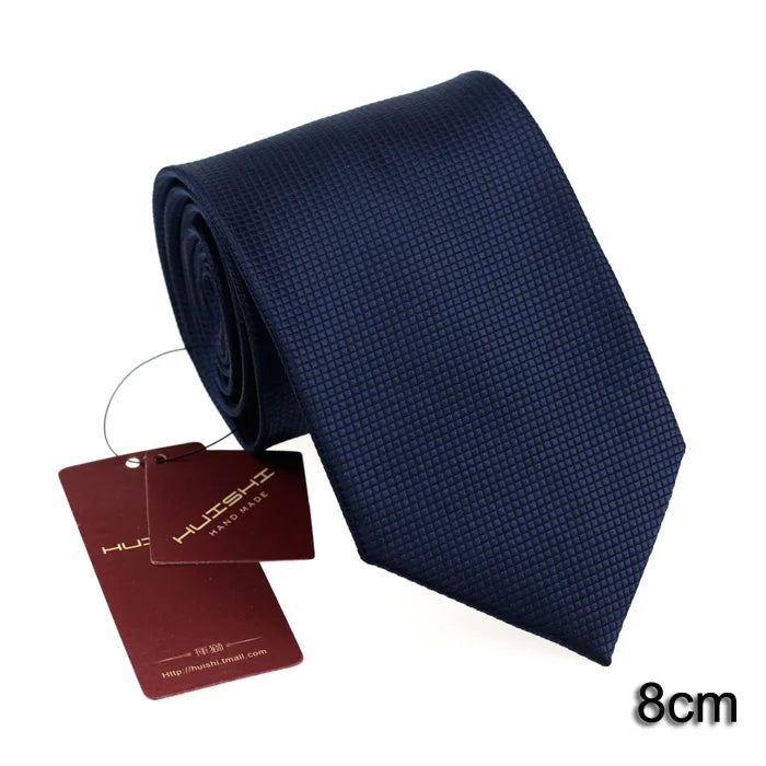 Slips herr mörkblå 6–8 cm – klassisk jacquard