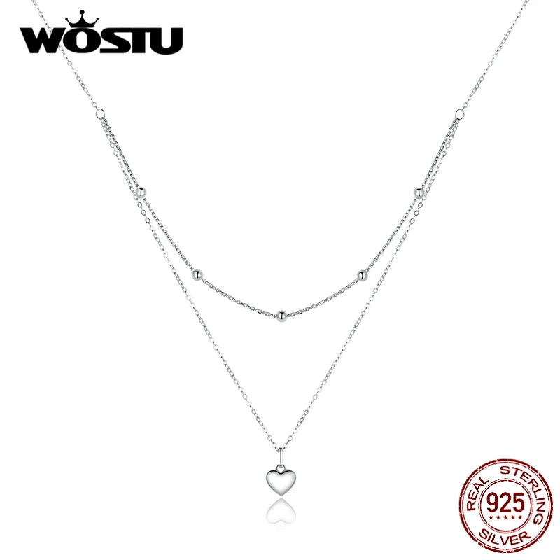 Halsband dam – hjärthalsband i 925 sterling silver med zircon