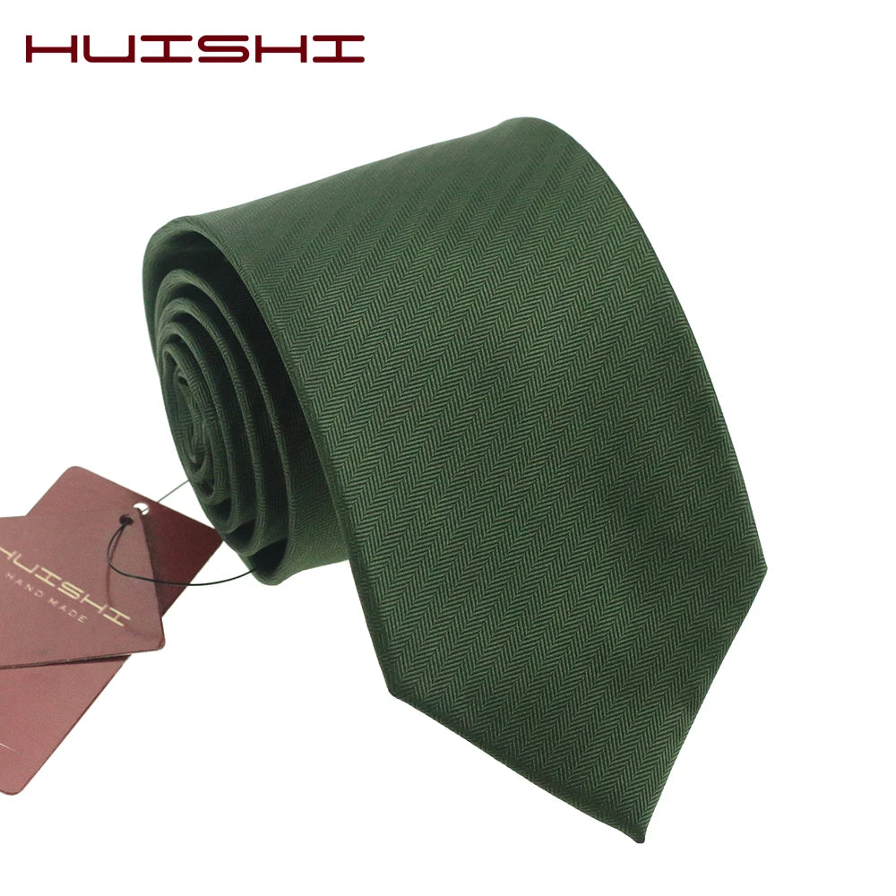 Mörkgrön slips i polyester – Klassisk & elegant design