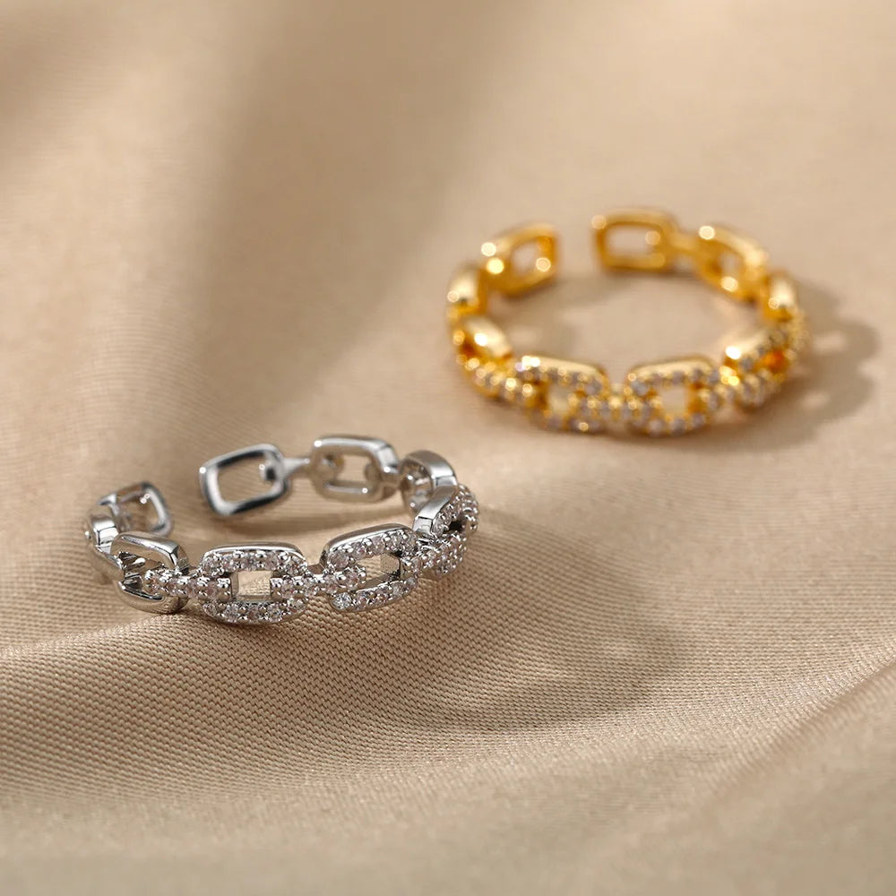 Ring dam – tvinnad ring med zirkonia för fest