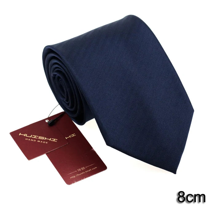 Slips herr mörkblå 6–8 cm – klassisk jacquard