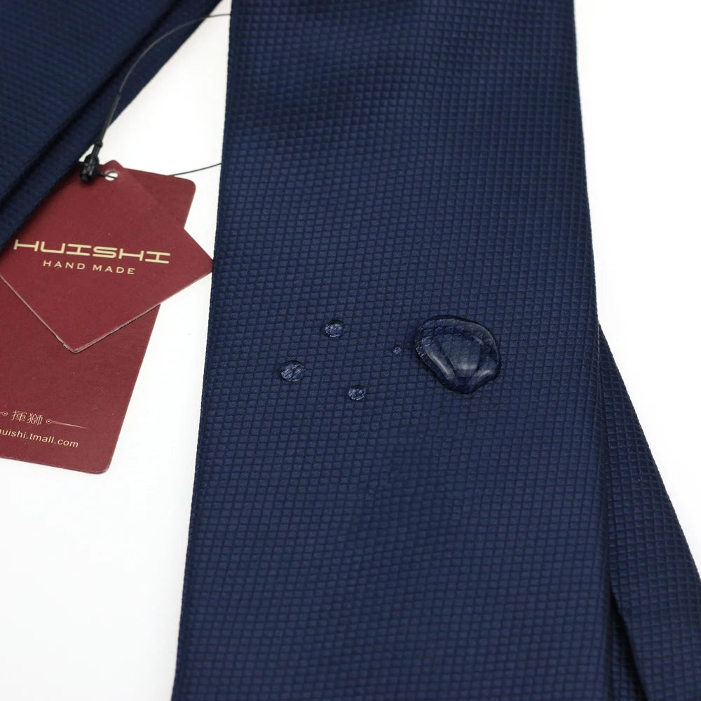 Slips herr mörkblå 6–8 cm – klassisk jacquard