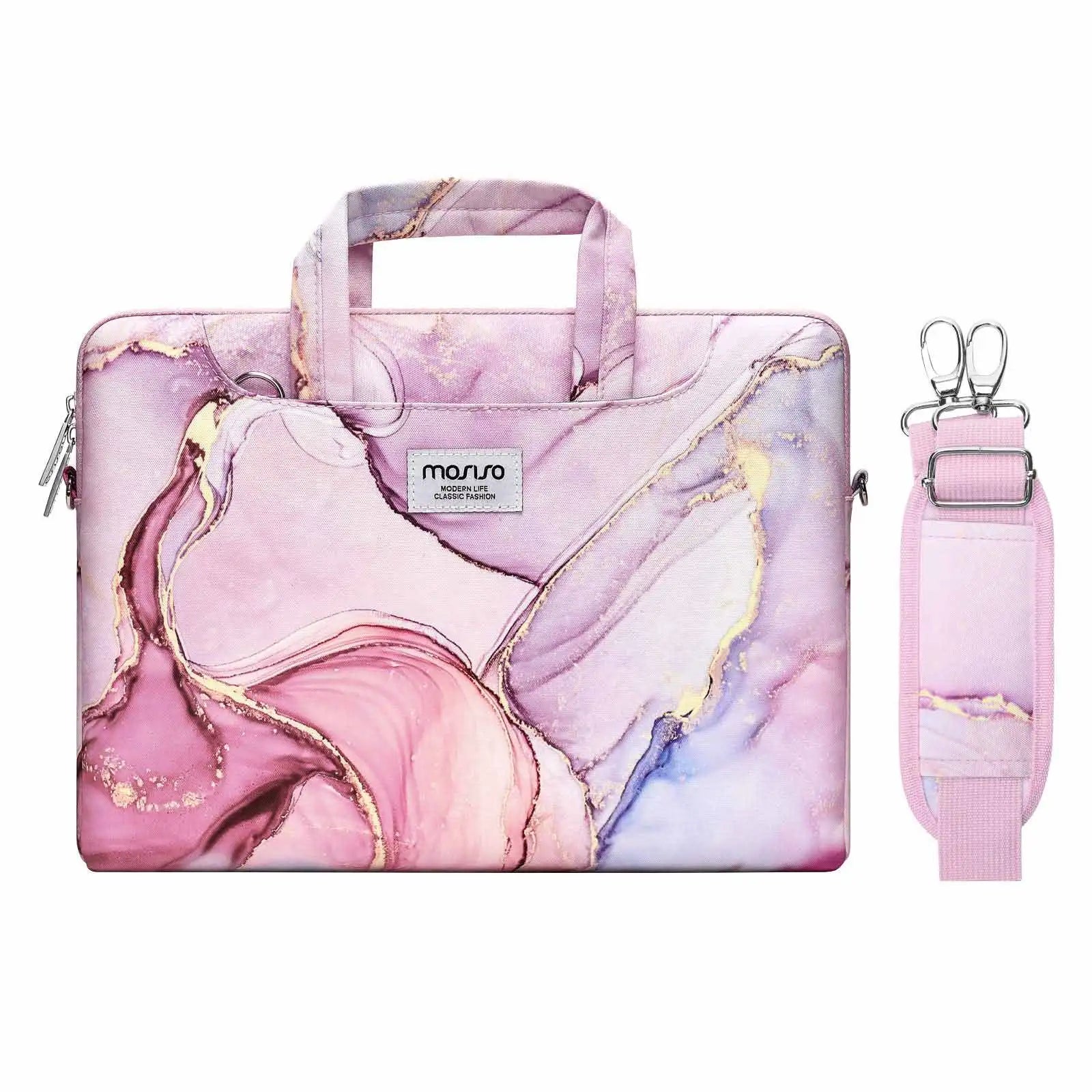 Laptopväska 13–17,3 tum – axelväska i canvas för MacBook & PC