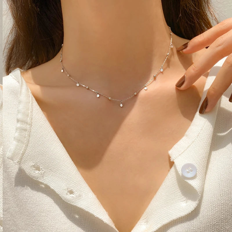 Halsband i äkta sterling silver – Geometriskt halsband för dam