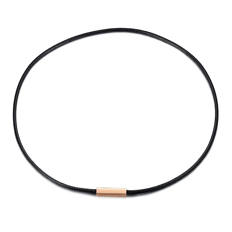 Choker halsband herr – svart repkedja med magnetlås