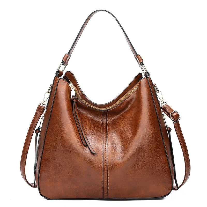 Vintage crossbody damväska faux läder