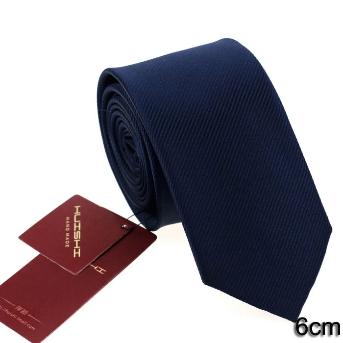 Slips herr mörkblå 6–8 cm – klassisk jacquard