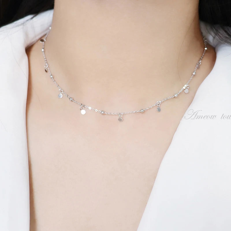 Halsband i äkta sterling silver – Geometriskt halsband för dam