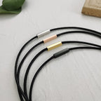 Choker halsband herr – svart repkedja med magnetlås