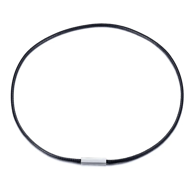 Choker halsband herr – svart repkedja med magnetlås