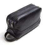 Necessär i äkta läder herr – kompakt vintage toiletry bag