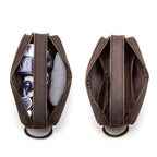 Necessär i äkta läder herr – kompakt vintage toiletry bag