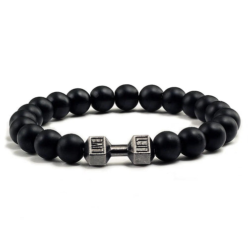 Armband i Vulkansten – Svart & vita pärlor