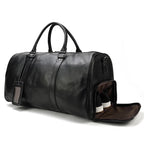 Weekendbag i äkta läder – resväska / duffelbag