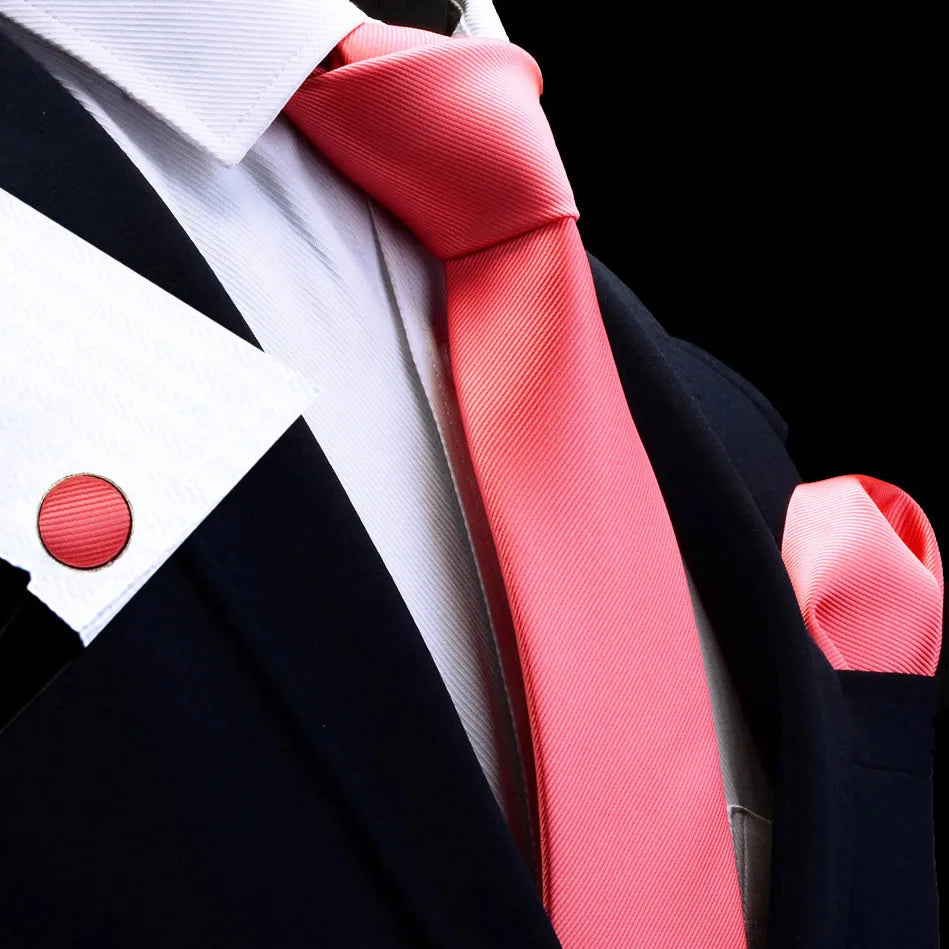 Slipsset för herr – Slips, ficknäsduk & manschettknappar