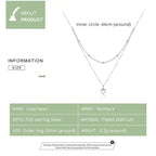 Halsband dam – hjärthalsband i 925 sterling silver med zircon