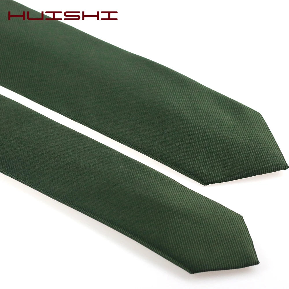 Mörkgrön slips i polyester – Klassisk & elegant design