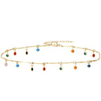Färgglatt choker halsband med tofs – trendigt damsmycke
