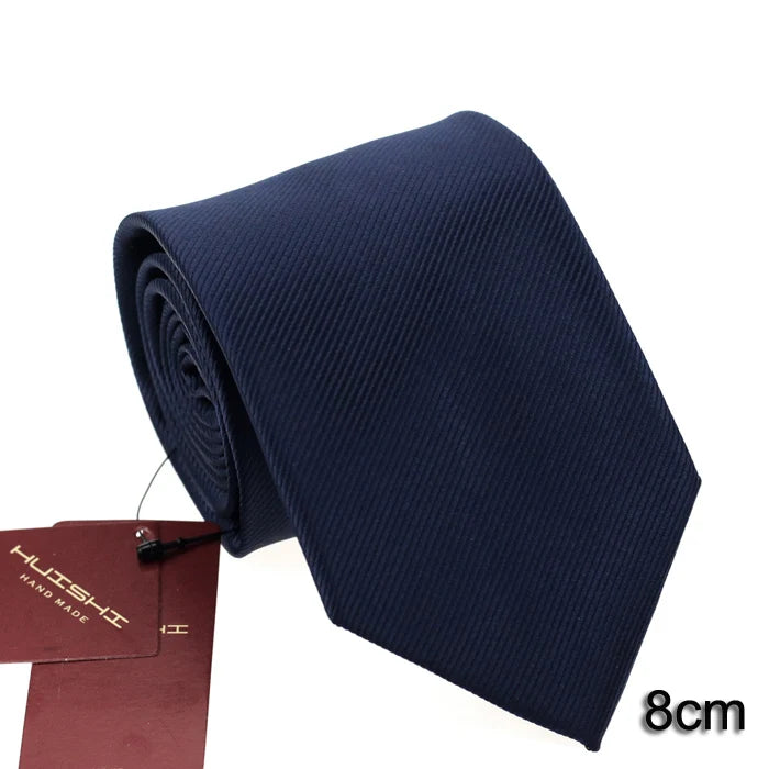 Slips herr mörkblå 6–8 cm – klassisk jacquard