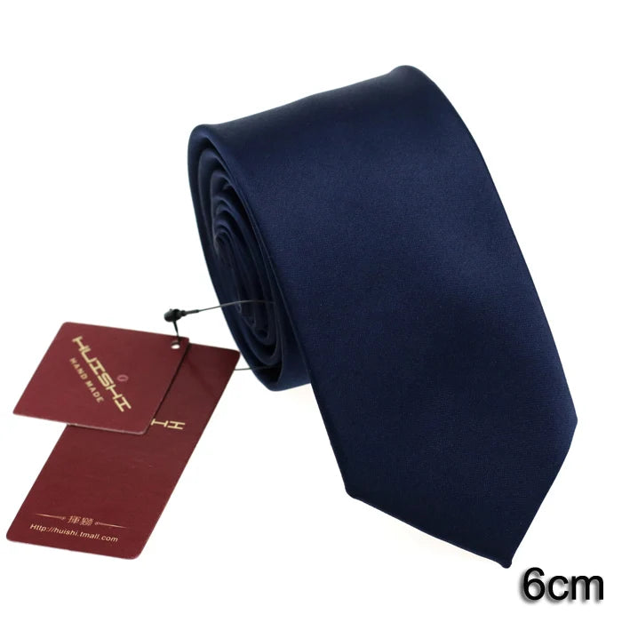 Slips herr mörkblå 6–8 cm – klassisk jacquard