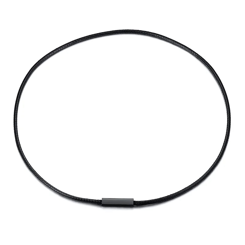 Choker halsband herr – svart repkedja med magnetlås