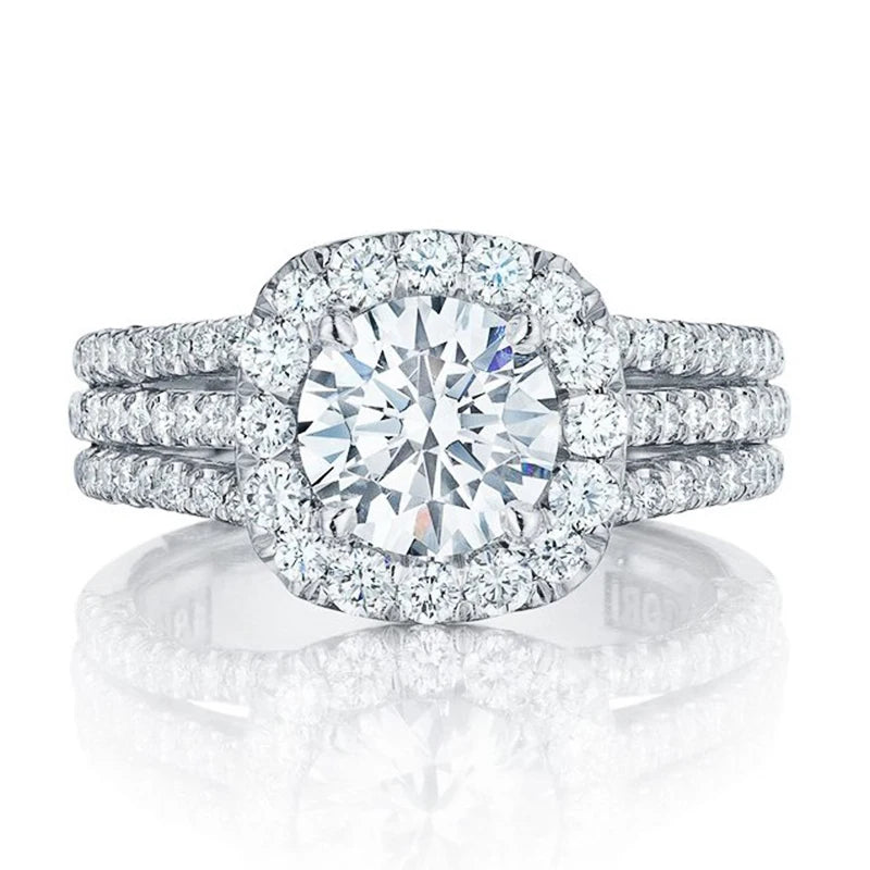 Ring dam – klassisk ring i silverton cushion cut