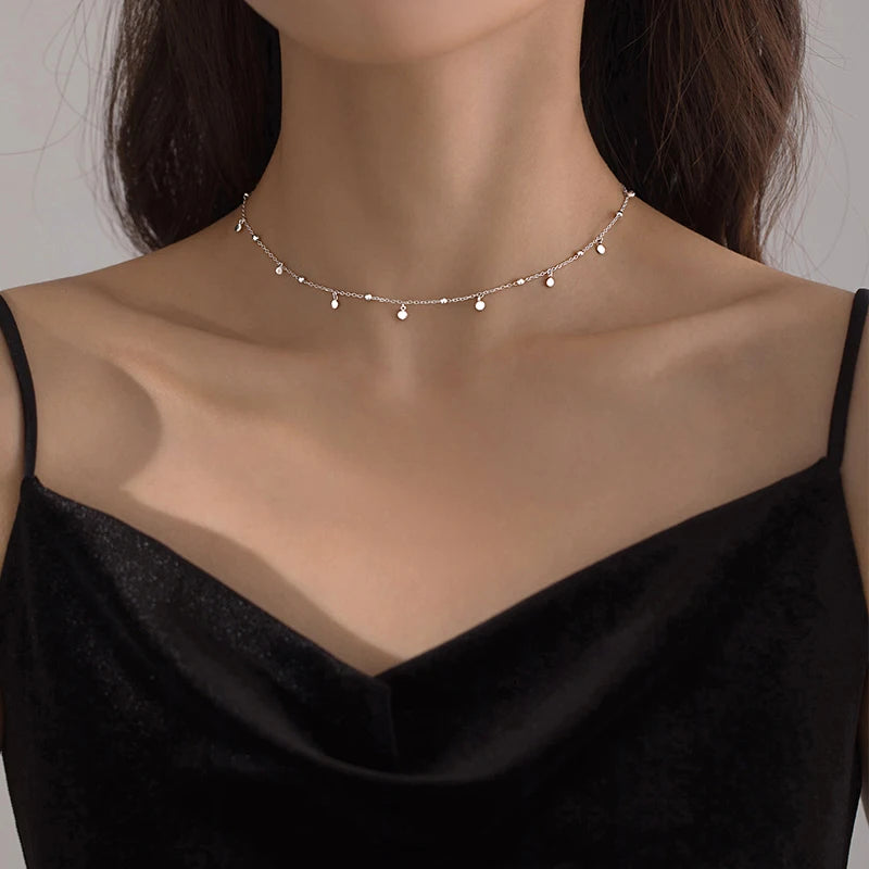Halsband i äkta sterling silver – Geometriskt halsband för dam
