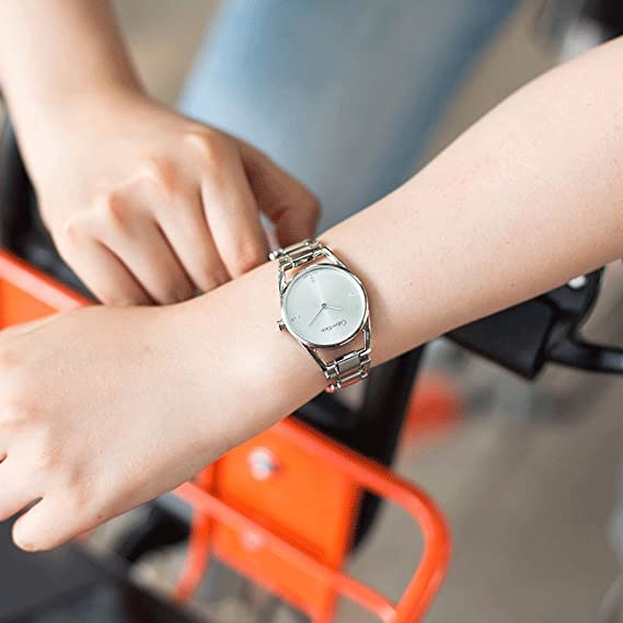 Calvin Klein damklocka DAINTY – Diamantindex & rostfritt stål