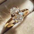 Ring dam – oval ring med kristall ovala