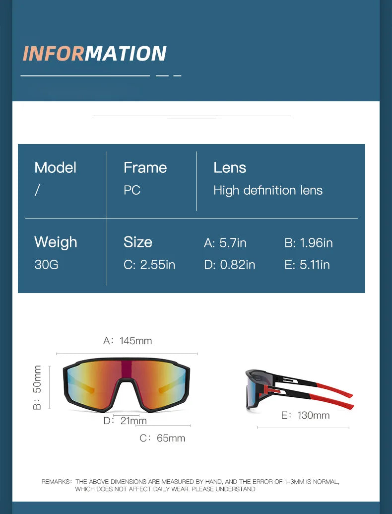 Sport Solglasögon Cykling – UV400 Unisex Outdoor