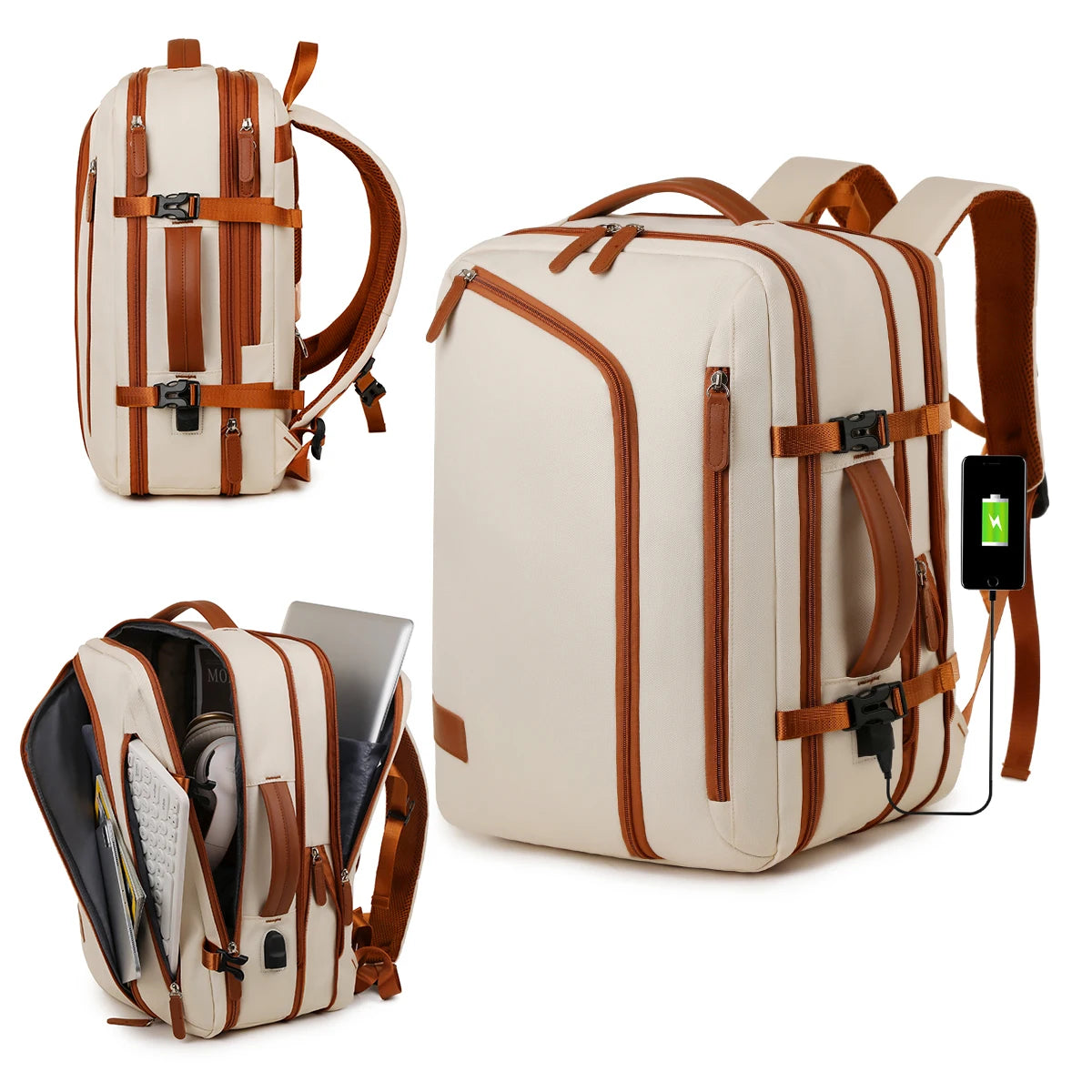 MYCO ultralätt datorryggsäck 20–35 L i nylon